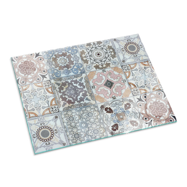 Base de vidro para lareira Padrões de mosaico em azulejos