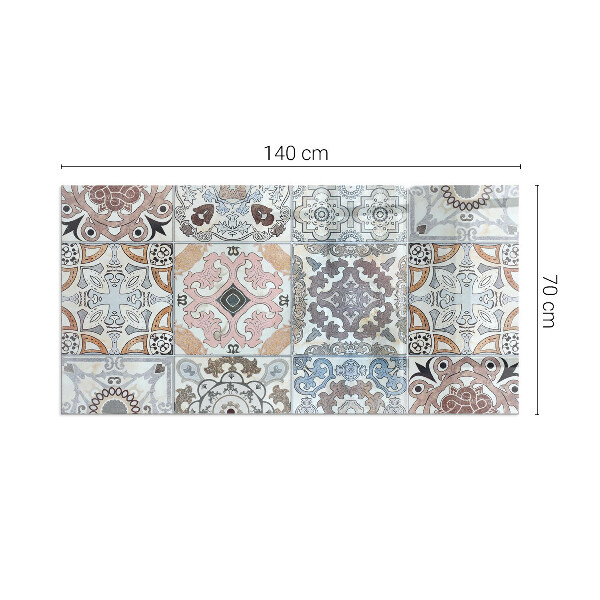Base de vidro para lareira Padrões de mosaico em azulejos