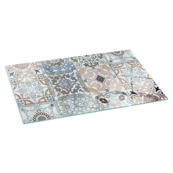 Base de vidro para lareira Padrões de mosaico em azulejos