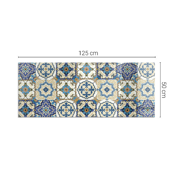 Base de vidro temperado para lareira Padrão mosaico com flores