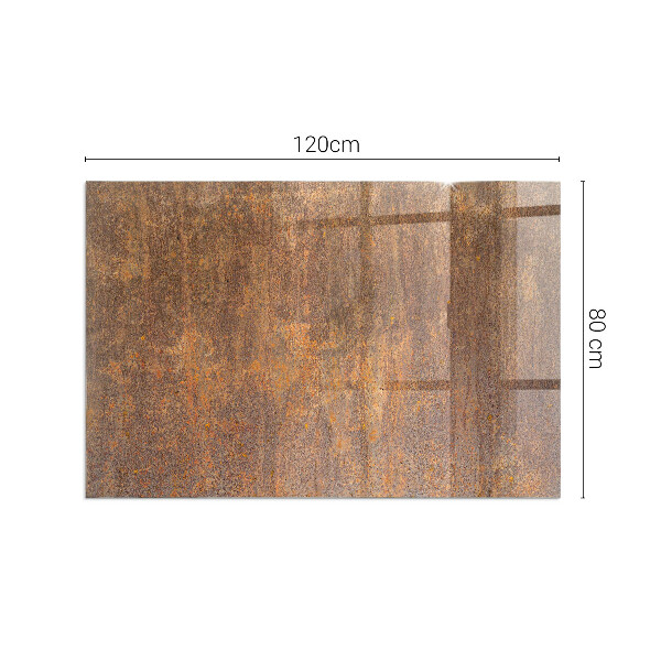 Base de vidro para lareira Textura de ferrugem no fundo