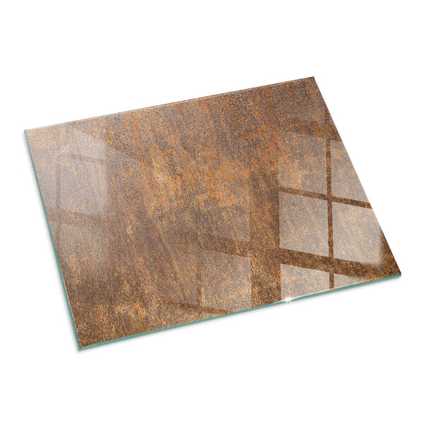 Base de vidro para lareira Textura de ferrugem no fundo