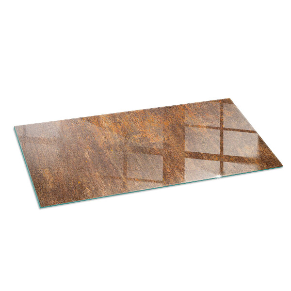 Base de vidro para lareira Textura de ferrugem no fundo
