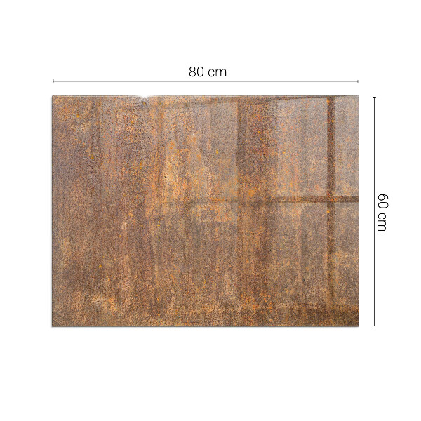 Base de vidro para lareira Textura de ferrugem no fundo