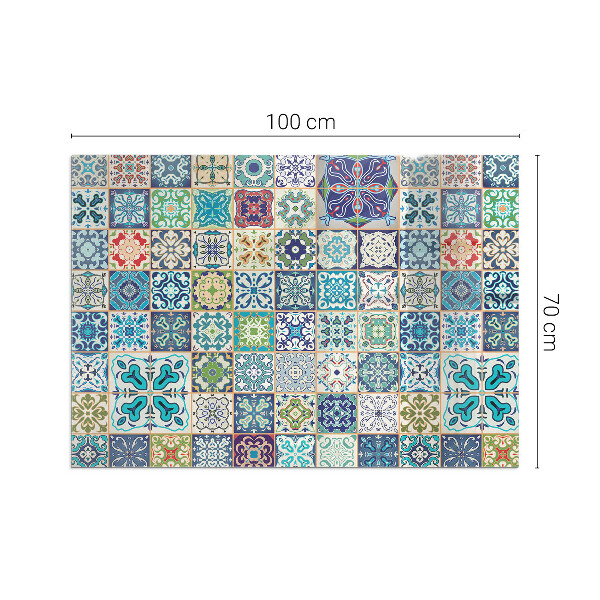 Base de vidro temperado para lareira Padrões de mosaico em azulejos
