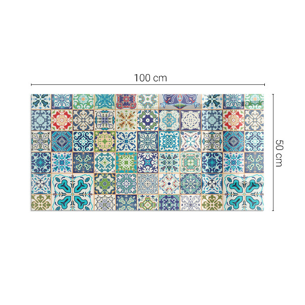 Base de vidro temperado para lareira Padrões de mosaico em azulejos
