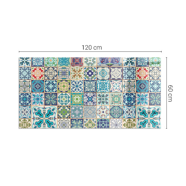 Base de vidro temperado para lareira Padrões de mosaico em azulejos