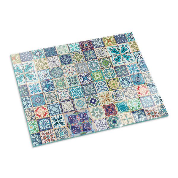 Base de vidro temperado para lareira Padrões de mosaico em azulejos