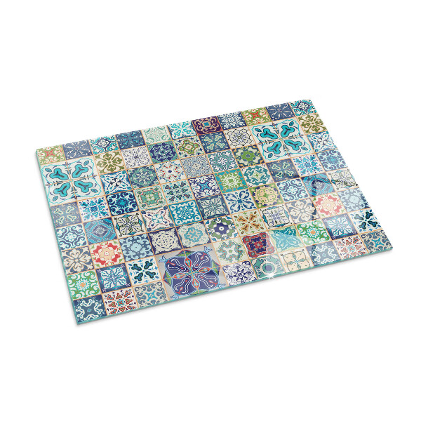 Base de vidro temperado para lareira Padrões de mosaico em azulejos