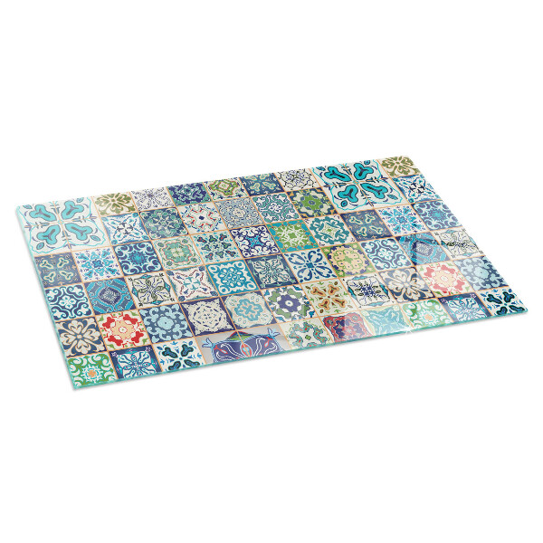 Base de vidro temperado para lareira Padrões de mosaico em azulejos