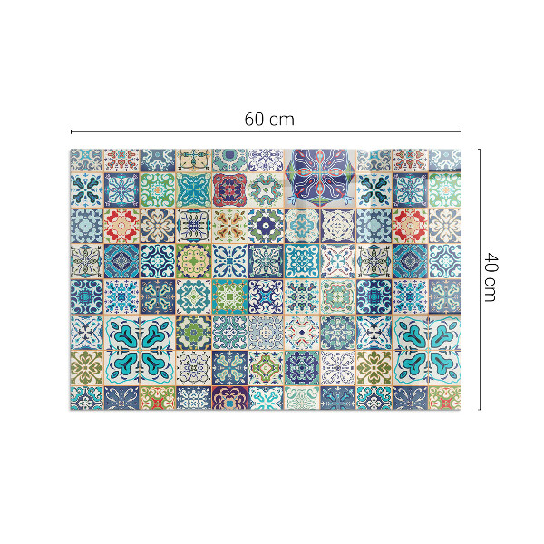 Base de vidro temperado para lareira Padrões de mosaico em azulejos