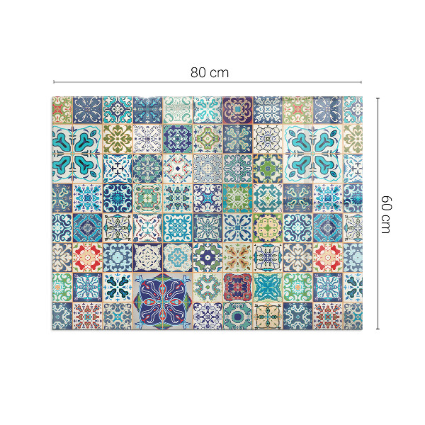 Base de vidro temperado para lareira Padrões de mosaico em azulejos