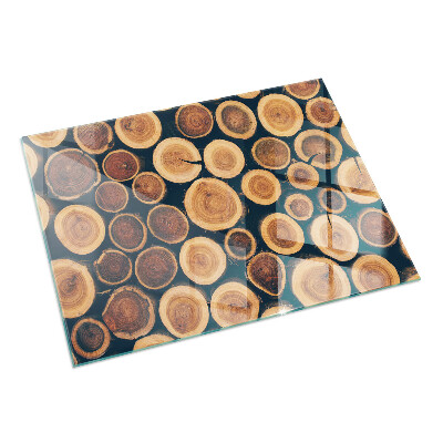 Base de vidro temperado para lareira Caixa com madeira cortada