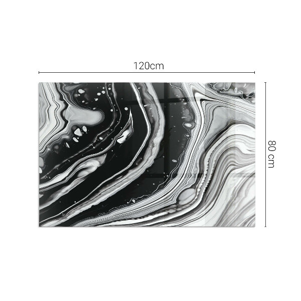 Base de vidro temperado para lareira Ondas e linhas abstratas