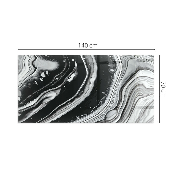 Base de vidro temperado para lareira Ondas e linhas abstratas