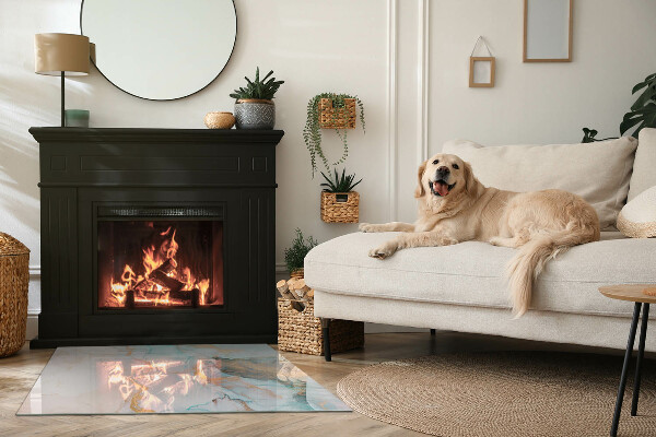 Base de vidro para lareira Padrão fluido abstrato