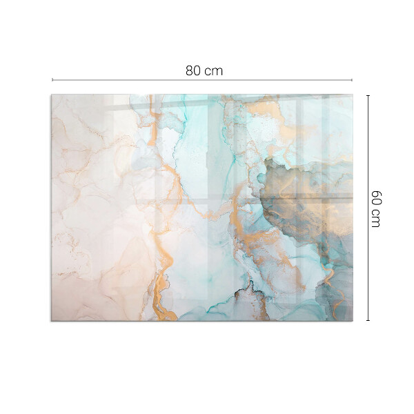 Base de vidro para lareira Padrão fluido abstrato