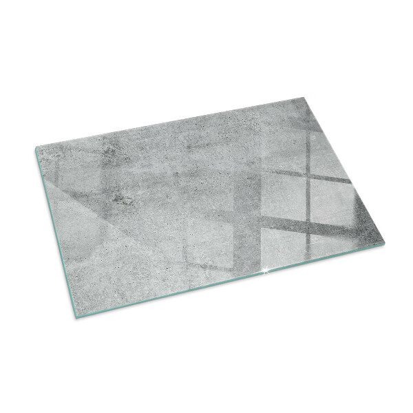 Base de vidro temperado para lareira textura de concreto bruto