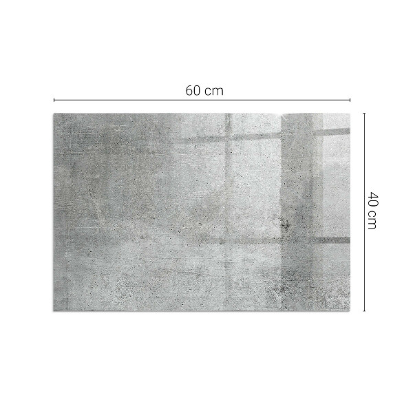 Base de vidro temperado para lareira textura de concreto bruto