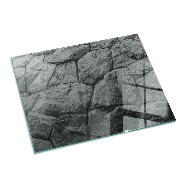 Base de vidro para lareira Padrão de pedra natural