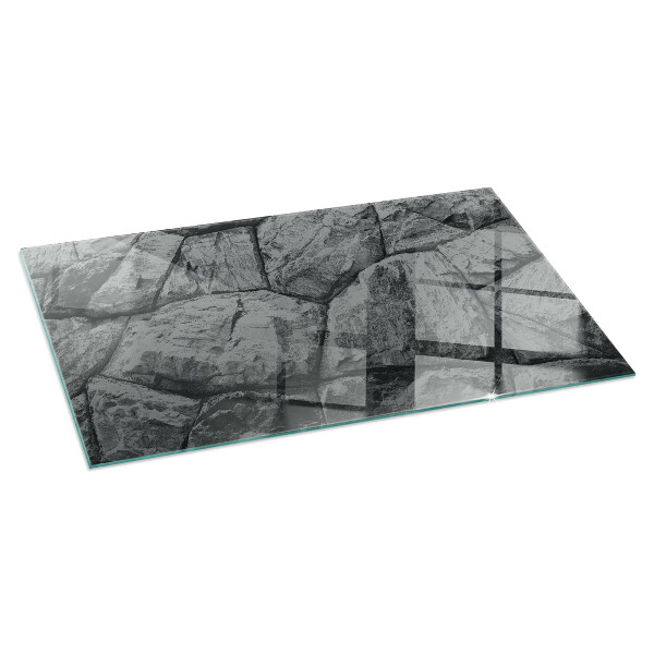 Base de vidro para lareira Padrão de pedra natural