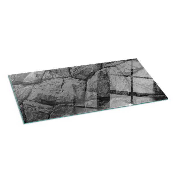 Base de vidro para lareira Padrão de pedra natural