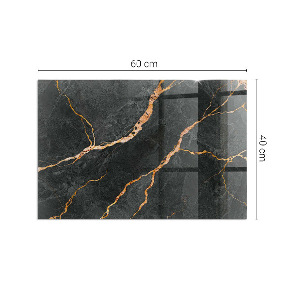 Base de vidro temperado para lareira Mármore elegante com veios