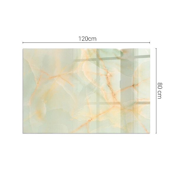 Base de vidro temperado para lareira Padrão abstrato de mármore