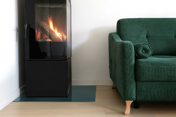 Base de vidro temperado para lareira Cor do mar