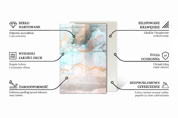 Base de vidro para lareira Cor Castanho-acinzentado