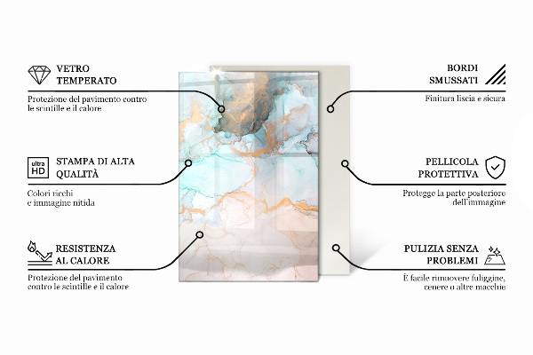 Base de vidro para lareira Cor Castanho-acinzentado