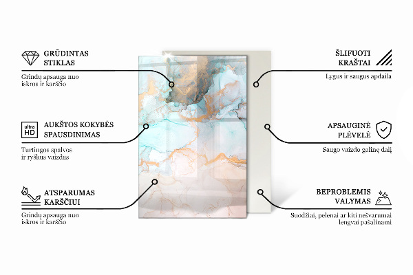 Base de vidro temperado para lareira Cor Verde-acinzentado