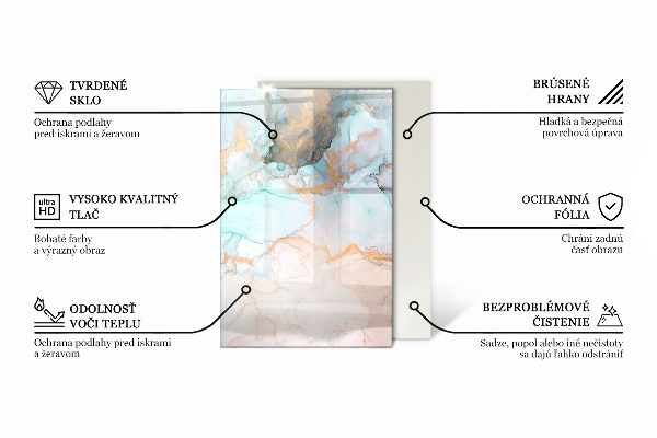 Base de vidro para lareira Cor bege