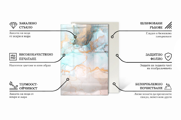Base de vidro temperado para lareira Cor branca