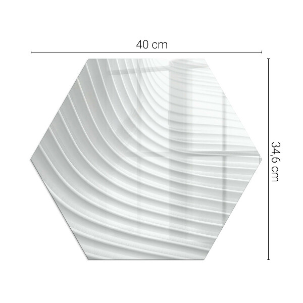 Base de vidro para proteção do piso Ondas de linhas delicadas