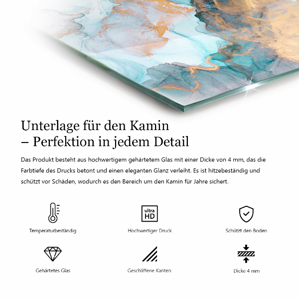 Base de vidro para proteção do piso Padrão mosaico com flores