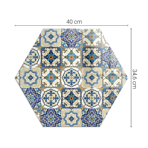 Base de vidro para proteção do piso Padrão mosaico com flores