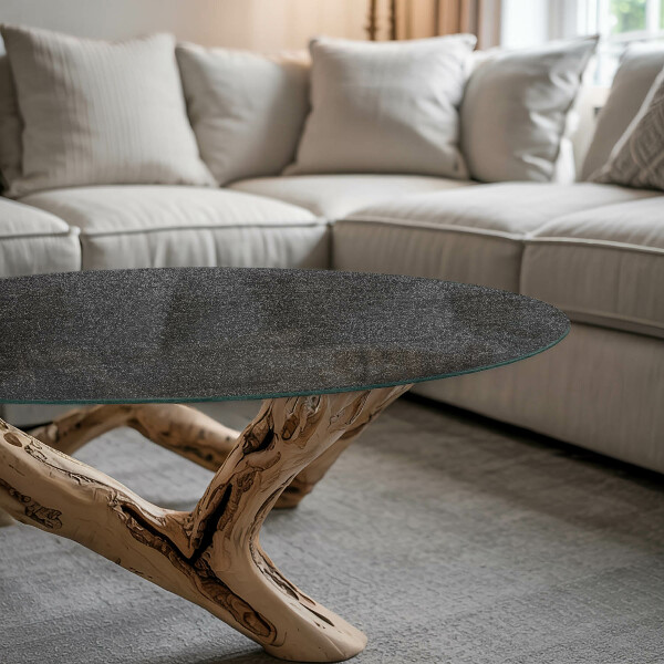 Tampo de vidro com impressão Padrão em pedra natural