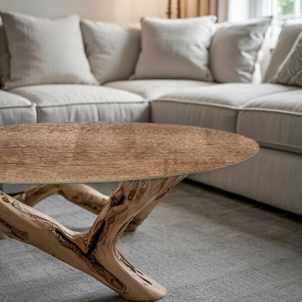 Tampo de vidro com impressão Motivo elegante em madeira