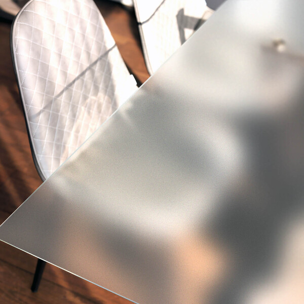 Tampo de vidro translúcido para mesa retangular