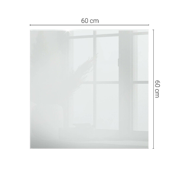 Tampo de vidro decorativo com impressão Branco liso