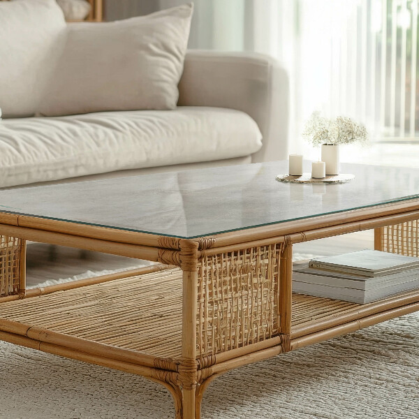 Tampo de vidro retangular com impressão Betão com fissuras