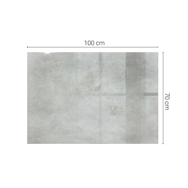 Tampo de vidro retangular com impressão Betão com fissuras