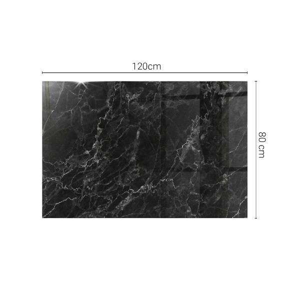 Tampo de vidro retangular com impressão Padrão em mármore veado
