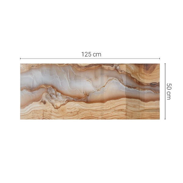 Tampo de vidro decorativo com impressão Padrão natural em madeira e resina